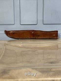 1940-1965 Case Stag Scales 9 Inch Fixed Blade Knife withOriginal Sheath