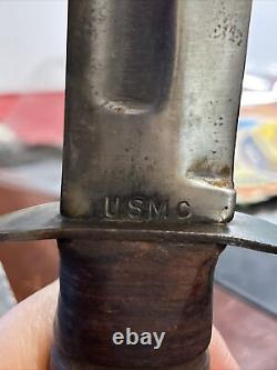 1940's KA-BAR USMC FIGHTING 12 KNIFE No SHEATH WWII EXCELLENT VINTAGE WWII WW2