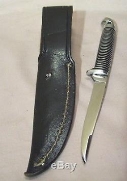 1950'sWESTERNBOULDER, COLO. F28 BLACK BEAUTY BIRD & FISH KNIFE withORIG. SHEATH