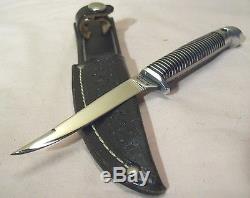 1950'sWESTERNBOULDER, COLO. F28 BLACK BEAUTY BIRD & FISH KNIFE withORIG. SHEATH