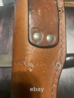 1950s Cutco 1769 KH serrated hunting knife + leather sheath