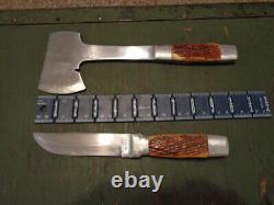 1950s Hatchet Knife Set withLeather Sheath