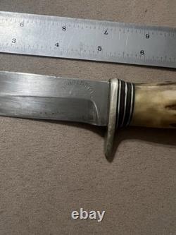 1956 Harry Morseth Brusletto Stag Model Number 1 Knife -No Sheath