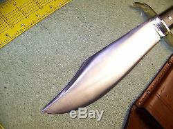1960'S WESTERN BOULDER, COLO. USA PRE W49 BOWIE HUNTING KNIFE w ORIGINAL SHEATH