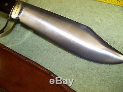 1960'S WESTERN BOULDER, COLO. USA PRE W49 BOWIE HUNTING KNIFE w ORIGINAL SHEATH