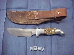 1962-82 VINTAGE R. H. RUANA M STAMP 14B SKINNER HUNTING KNIFE MONTANA
