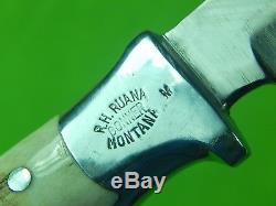 1962-83 Custom Hand Made R. H. RUANA Model 13A M Stamped Stag Hunting Knife