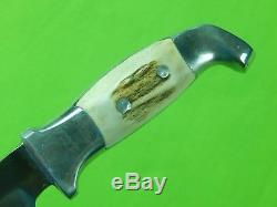 1962-83 Custom Hand Made R. H. RUANA Model 13A M Stamped Stag Hunting Knife