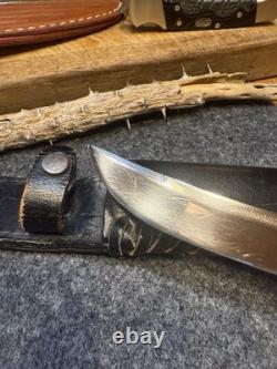 1965-1969 CaseXX 300 Apache Fixed Blade Hunting Knife Sheath Nice Condition USA