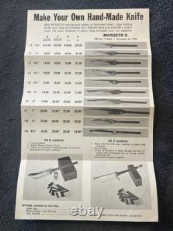 1970's Morseth Knife Kit NOS Complete With All Original Parts + Spacer Material