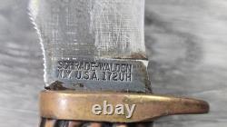 1971-1973 SCHRADE WALDEN USA 172UH BEAR SKINNER FIXED BLADE KNIFE WithSHEATH