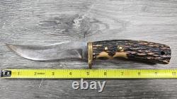 1971-1973 SCHRADE WALDEN USA 172UH BEAR SKINNER FIXED BLADE KNIFE WithSHEATH