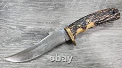 1971-1973 SCHRADE WALDEN USA 172UH BEAR SKINNER FIXED BLADE KNIFE WithSHEATH