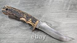 1971-1973 SCHRADE WALDEN USA 172UH BEAR SKINNER FIXED BLADE KNIFE WithSHEATH