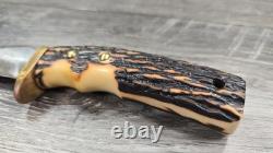 1971-1973 SCHRADE WALDEN USA 172UH BEAR SKINNER FIXED BLADE KNIFE WithSHEATH