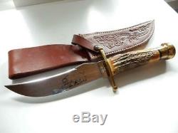 1973-1977 CASE XX, KODIAK STAG HANDLE KNIFE, WithSHEATH IN BOX #Y285