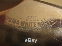 1976 PUMA 6377 HANDMADE WHITE HUNTER BONE HANDLE HUNTING KNIFE WithSHEATH-3 DAY NR