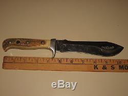 1976 PUMA 6377 HANDMADE WHITE HUNTER BONE HANDLE HUNTING KNIFE WithSHEATH-3 DAY NR