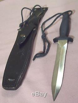 1984GERBER MARK II SURVIVAL DAGGER KNIFE withORIG. SHEATH & VERY SHARP BLADE