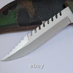 1986 Buck 639 Fieldmate Fixed Blade Knife Camo Sheath RARE First Year Issued