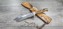 1986 VINTAGE PUMA 6375 WHITE HUNTER STAG HANDMADE GERMANY With LEATHER SHEATH