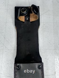 1990s US Cavalry USMC Combat Knife 7in blade leather sheath Camillus
