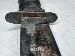 1990s US Cavalry USMC Combat Knife 7in blade leather sheath Camillus
