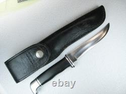 1992 Buck 121 Fisherman Fixed Blade Knife USA with Leather Sheath