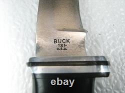 1992 Buck 121 Fisherman Fixed Blade Knife USA with Leather Sheath