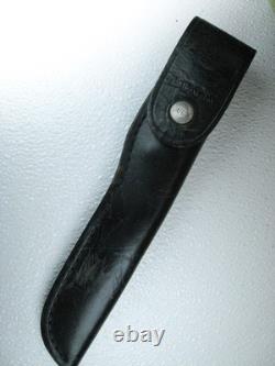 1992 Buck 121 Fisherman Fixed Blade Knife USA with Leather Sheath