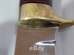 1993 Custom Hand Made NOVAK Clarkson NE hunting Knife & leather sheath Richtig