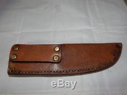 1993 Custom Hand Made NOVAK Clarkson NE hunting Knife & leather sheath Richtig