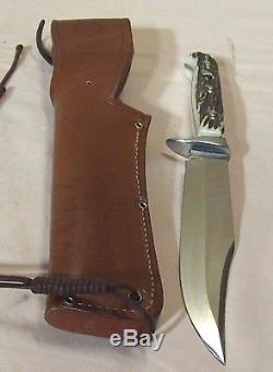 2000PUMAORIGINAL BOWIE116396STAG HORN HUNTING KNIFE withORIG. SHEATHexcellent