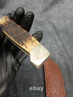 2003 CASE XX 647-5 SS Slab Side Hunter Fixed Blade Knife Needs Some TLC