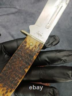 2003 CASE XX 647-5 SS Slab Side Hunter Fixed Blade Knife Needs Some TLC