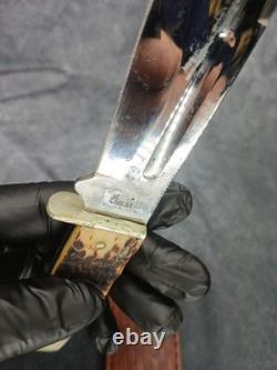 2003 CASE XX 647-5 SS Slab Side Hunter Fixed Blade Knife Needs Some TLC