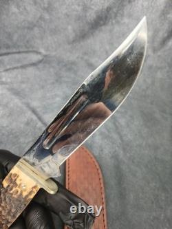 2003 CASE XX 647-5 SS Slab Side Hunter Fixed Blade Knife Needs Some TLC