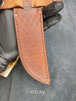 2003 CASE XX 647-5 SS Slab Side Hunter Fixed Blade Knife Needs Some TLC
