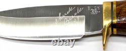 2004 Buck 192 vanguard knife Signed Chuck Buck 08 191 Leather Sheath Nice Knife