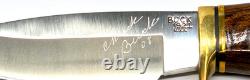 2004 Buck 192 vanguard knife Signed Chuck Buck 08 191 Leather Sheath Nice Knife
