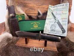 2004 Puma 80 6374 Leather Hunter Knife Leather Handles With Sheath Mint In Box