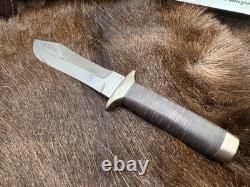 2004 Puma 80 6374 Leather Hunter Knife Leather Handles With Sheath Mint In Box