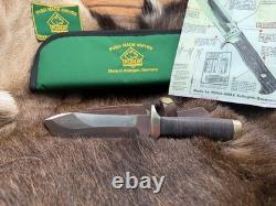2004 Puma 80 6374 Leather Hunter Knife Leather Handles With Sheath Mint In Box