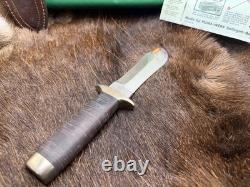 2004 Puma 80 6374 Leather Hunter Knife Leather Handles With Sheath Mint In Box