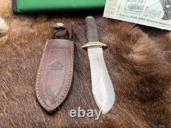 2004 Puma 80 6374 Leather Hunter Knife Leather Handles With Sheath Mint In Box
