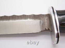 2009 Buck 119 Special Custom Buffalo Horn Deer Inlay Fixed Blade Hunting Knife