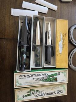 (3) Vintage Parker Cutlery Survival Knife Fixed Blade withsheath Lot