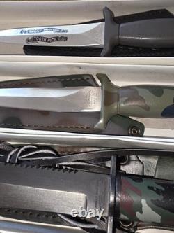(3) Vintage Parker Cutlery Survival Knife Fixed Blade withsheath Lot