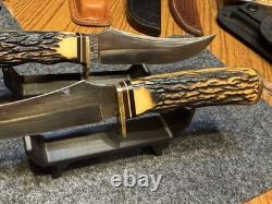 498 Schrade 49er Goldrush Vintage Fixed Blade Hunting Knife No Tang Stamp USA