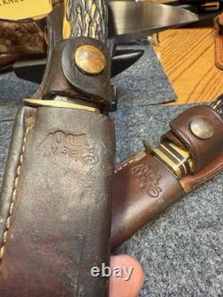 498 Schrade 49er Goldrush Vintage Fixed Blade Hunting Knife No Tang Stamp USA